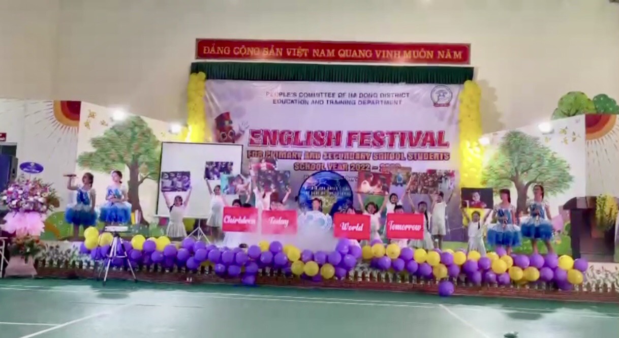 TRƯỜNG TIỂU HỌC ĐỒNG MAI I THAM DỰ NGÀY HỘI TIẾNG ANH (ENGLISH FESTIVAL) DÀNH CHO HỌC SINH TIỂU HỌC VÀ THCS QUẬN HÀ ĐÔNG NĂM HỌC 2022-2023